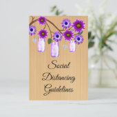 ルースティック パープル フローラル メイソンジャー 安全対策 エンクロージャーカード (スタンド正面)