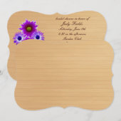ルースティック パープル メイソンジャー ブライダルシャワー 招待状 (正面/裏面)