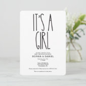 ルースティック ファームハウス 女の子のベイビーシャワー招待状 招待状 (スタンド正面)