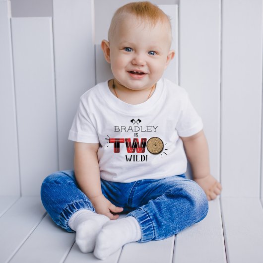 ルースティック フォレスト プライドの樵屋さん男子の2歳誕生日 トドラーTシャツ