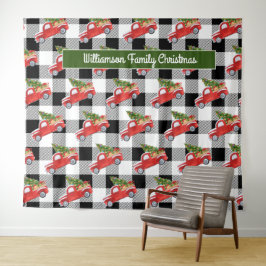 ルースティック ブラック プライド クリスマス トラック フォトブース タペストリー