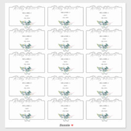 ルースティック ブルーガム ユーカリ ご宿泊者宛住所ラベル シール