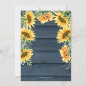 ルースティック ブルー ウッド ひまわり I Do BBQ ブライズシャワー 招待状 (裏面)