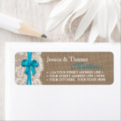 ルースティック ブルー ボウ ウェディングコレクションラベル ラベル (インサイチュ)