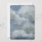 ルースティック ブルー ヴィンテージ クラウズ ベイビー シャワー 招待状 (裏面)