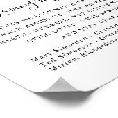 ルースティック ホーリーとバラの結婚記念看板 ポスター (角)