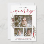 ルースティック ボー | ホリデー フォト コラージュ カード (正面)