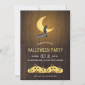 ルースティック ムーンライト ハロウィンパーティ 招待状 (正面)