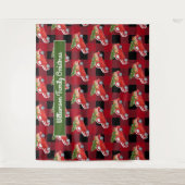 ルースティック レッド プライド クリスマス トラック フォトブース タペストリー (正面)