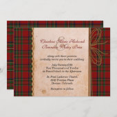 ルースティック ロイヤル スチュワート プライド 結婚式招待状 招待状 (正面/裏面)