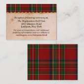 ルースティック ロイヤル スチュワート プライド 結婚式 封入カード エンクロージャーカード (正面/裏面)