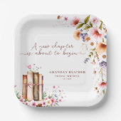 ルースティック ワイルドフラワー ストーリーブック ブライズシャワー パーティー ペーパープレート (正面)