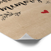 ルースティック ヴァインズ ウッド, 愛する人の記憶に, 追悼記念 ポスター (角)