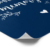 ルースティック ヴァインズ ネイビーブルー 追悼 記念 ポスター (角)