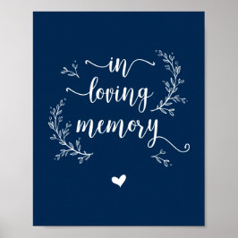 ルースティック ヴァインズ ネイビーブルー 追悼 記念 ポスター