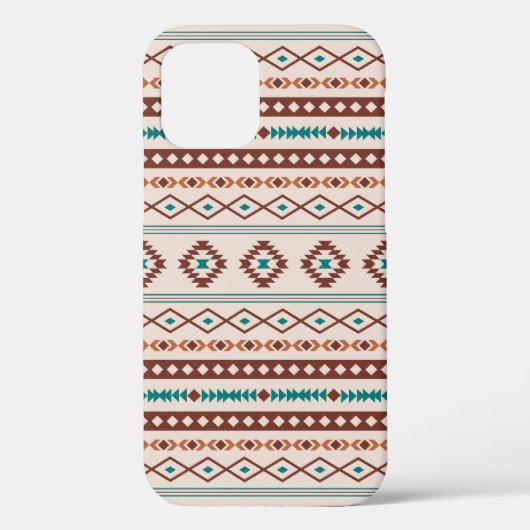 ルーストアステカティール(緑がかった色)クリーム混合モチーフ模様 Case-Mate iPhoneケース (裏面)