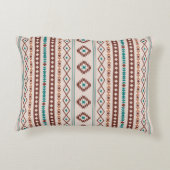 ルーストアステカティール(緑がかった色)クリーム混合モチーフVパターン アクセントクッション (裏面)