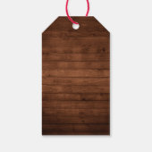 ルーストイック ウッド バーガンディ フローラル メイソンジャー ウェディング ギフトタグ (裏面)