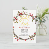 ルーストゥイン ルビークランベリー リース ブライダルシャワー 招待状 (スタンド正面)