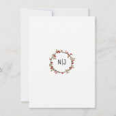 ルーストゥイン ルビークランベリー リース ブライダルシャワー 招待状 (裏面)