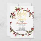 ルーストゥイン ルビークランベリー リース ブライダルシャワー 招待状 (正面)