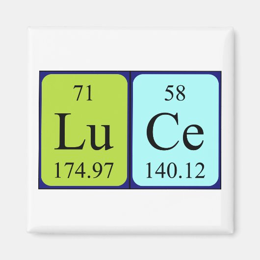 ルース周期表名磁石 マグネット (正面)