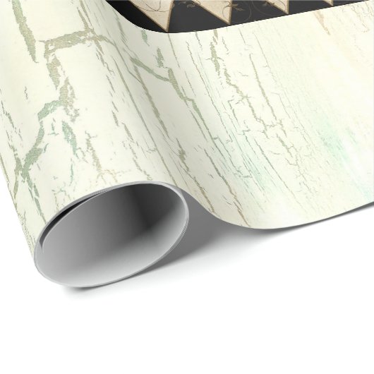 ルース素朴ターウォーターカラーハーレクインウッドデコパージュ ラッピングペーパー (ロールコーナー)