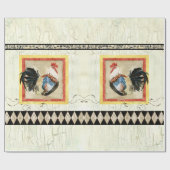 ルース素朴ターウォーターカラーハーレクインウッドデコパージュ ラッピングペーパー (フラット)