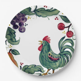 ルース素朴ター&フルーツトスカカラフルンファームハウス ペーパープレート