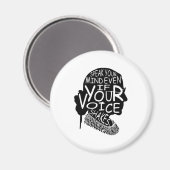 ルース話バダーの心ももし声がシャク マグネット (正面/裏面)