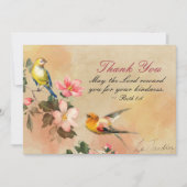 ルース1:8主があなたがたを親切にしてくれたことに対して、主はあなたがたを報い給え。 サンキューカード (正面)