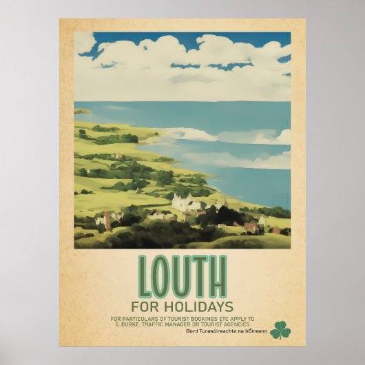 ルース・アイルランド、レトロ・アイルランド旅行広告 ポスター (正面)