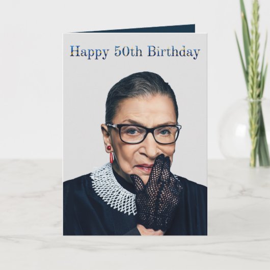 ルース・ギンズバーグ グローブ ハッピー50歳の誕生日 カード (正面)