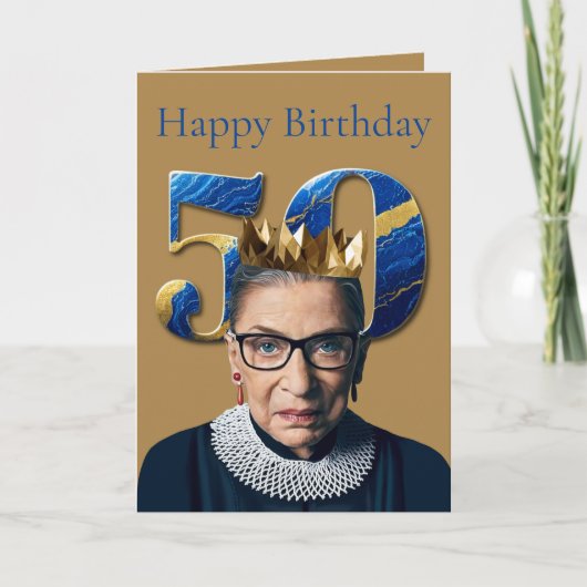 ルース・ギンズバーグ 誕生日おめでとう 50歳 カード (正面)