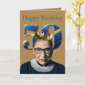 ルース・ギンズバーグ 誕生日おめでとう 50歳 カード (黄色い花)