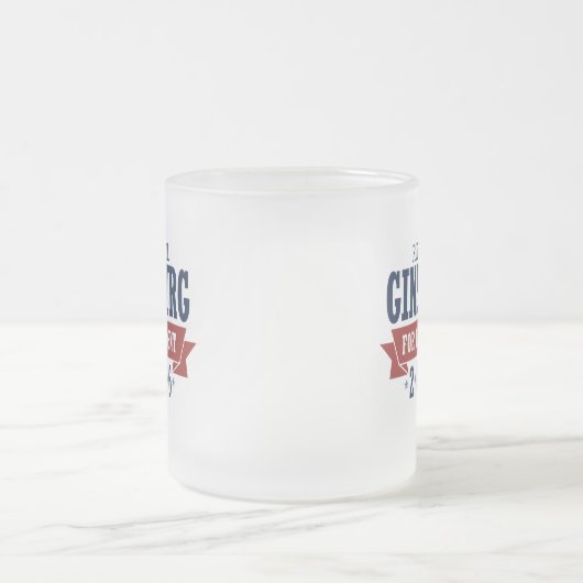 ルース・バーダー・ギンズバーグ2016の証明されたリボン フロストグラスマグカップ (中央)