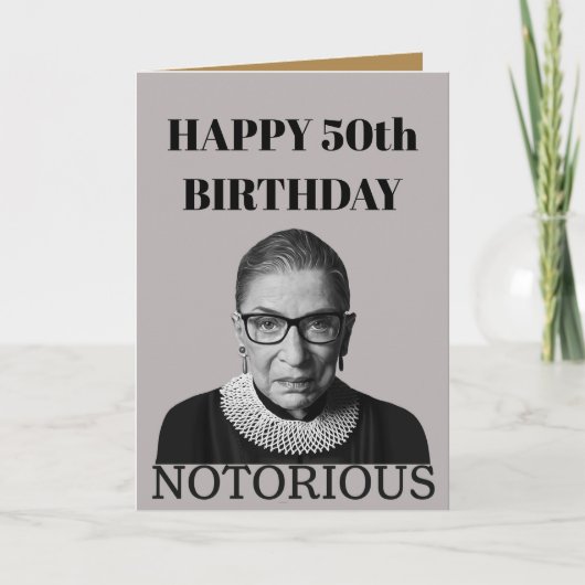 ルース・ベイダー・ギンズバーグ ハッピー50歳の誕生日 カード (正面)