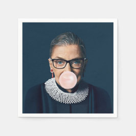 ルース・ベイダー・ギンズバーグ ピンクの風船ガム スタンダードカクテルナプキン