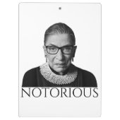 ルース・ベイダー・ギンズバーグ 白黒 Notorious クリップボード (裏面)