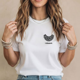 ルース・ベイダー・ギンズバーグ I Dissent RBG カラーネックTシャツ Tシャツ