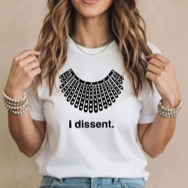 ルース・ベイダー・ギンズバーグ I Dissent RBG カラーネックTシャツ Tシャツ