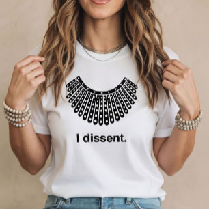 ルース・ベイダー・ギンズバーグ I Dissent RBG カラーネックTシャツ Tシャツ