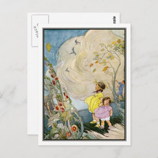 ルースM. Hallock著ヴィンテージ凧の飛行 ポストカード (正面/裏面)