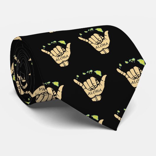 ルーズつる釈迦ハワイアンをテーマにしたネクタイ ネクタイ (ロール)