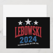 ルーズなLebowski風 政治選挙 投票 2024 招待状 (正面/裏面)
