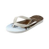 ルーズの牛：ハイランド牛の小麦ホイスト キッズビーチサンダル (アングル)