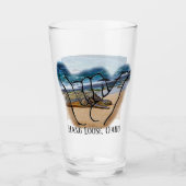 ルーズぶら下がったウミガメ、ビールグラス タンブラーグラス (正面)