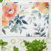 ルーズウォーターのカラー開花 エレガント キッチンタオル (折り畳み)