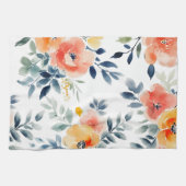 ルーズウォーターのカラー開花 エレガント キッチンタオル (横)