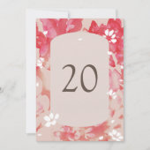 ルーズウォーターカラーピンクフローラコーラルテーブル番号 (正面)